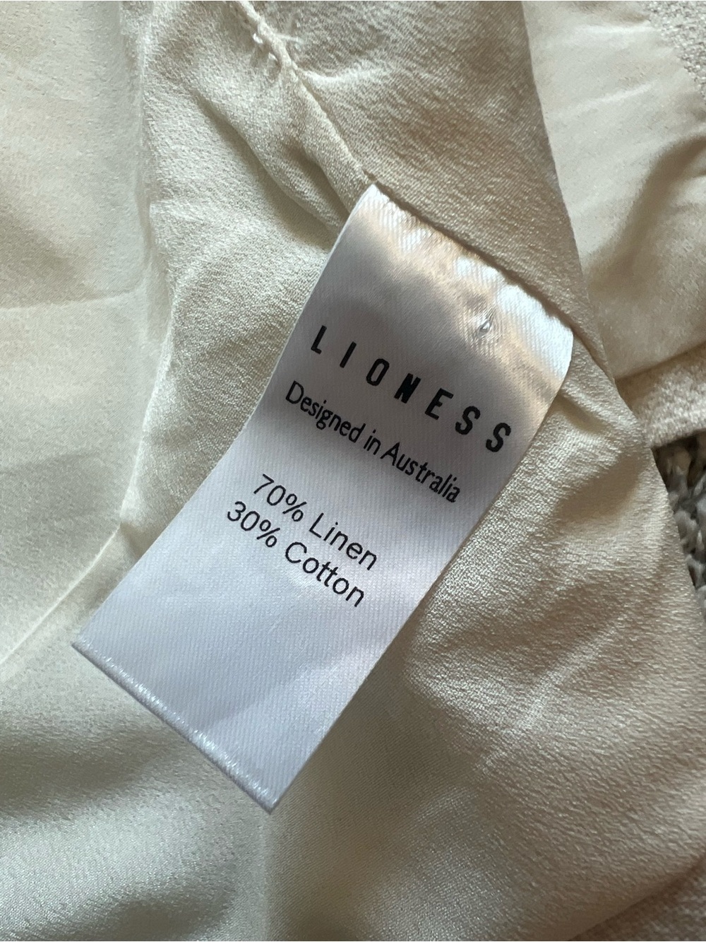 Lioness Hills Linen-Cotton Halter Tie Vest in Oatmeal Sz M - Picture 7 of 12